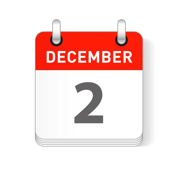 December Datum Zichtbaar Een Pagina Een Organisator Dagkalender — Stockvector