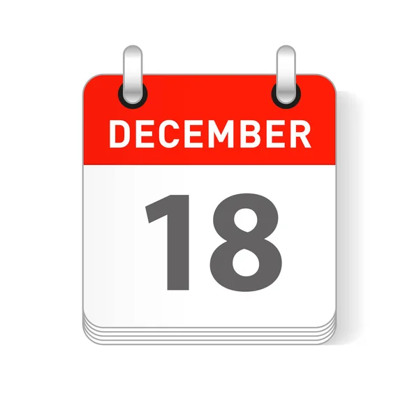 December Datum Zichtbaar Een Pagina Een Organisator Dagkalender — Stockvector