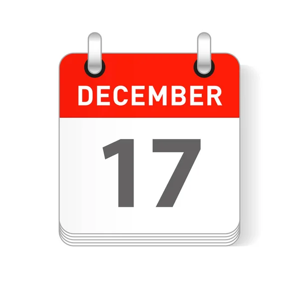 Dezember Datum Sichtbar Auf Einer Seite Pro Tag Veranstalter Kalender — Stockvektor