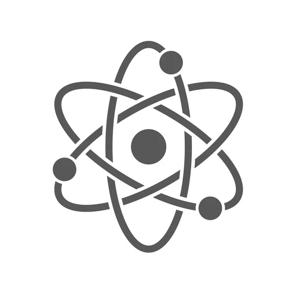 Vektor Atom Ikont Ábrán Elszigetelt Fehér Background — Stock Vector