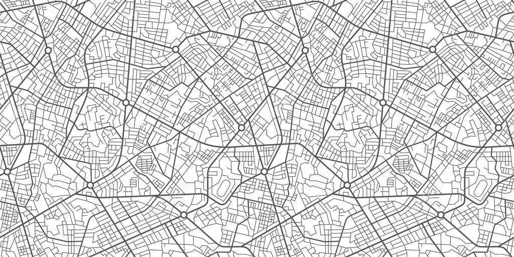 Vector City Street Map Texture