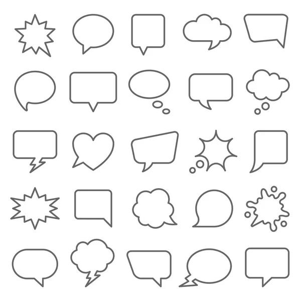 Set Comic Speech Bubbles Cartoon Vector Illustration — Stock Vector