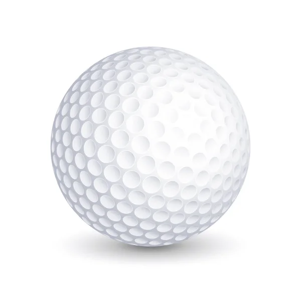 Pallina Golf Vettoriale Sfondo Bianco — Vettoriale Stock