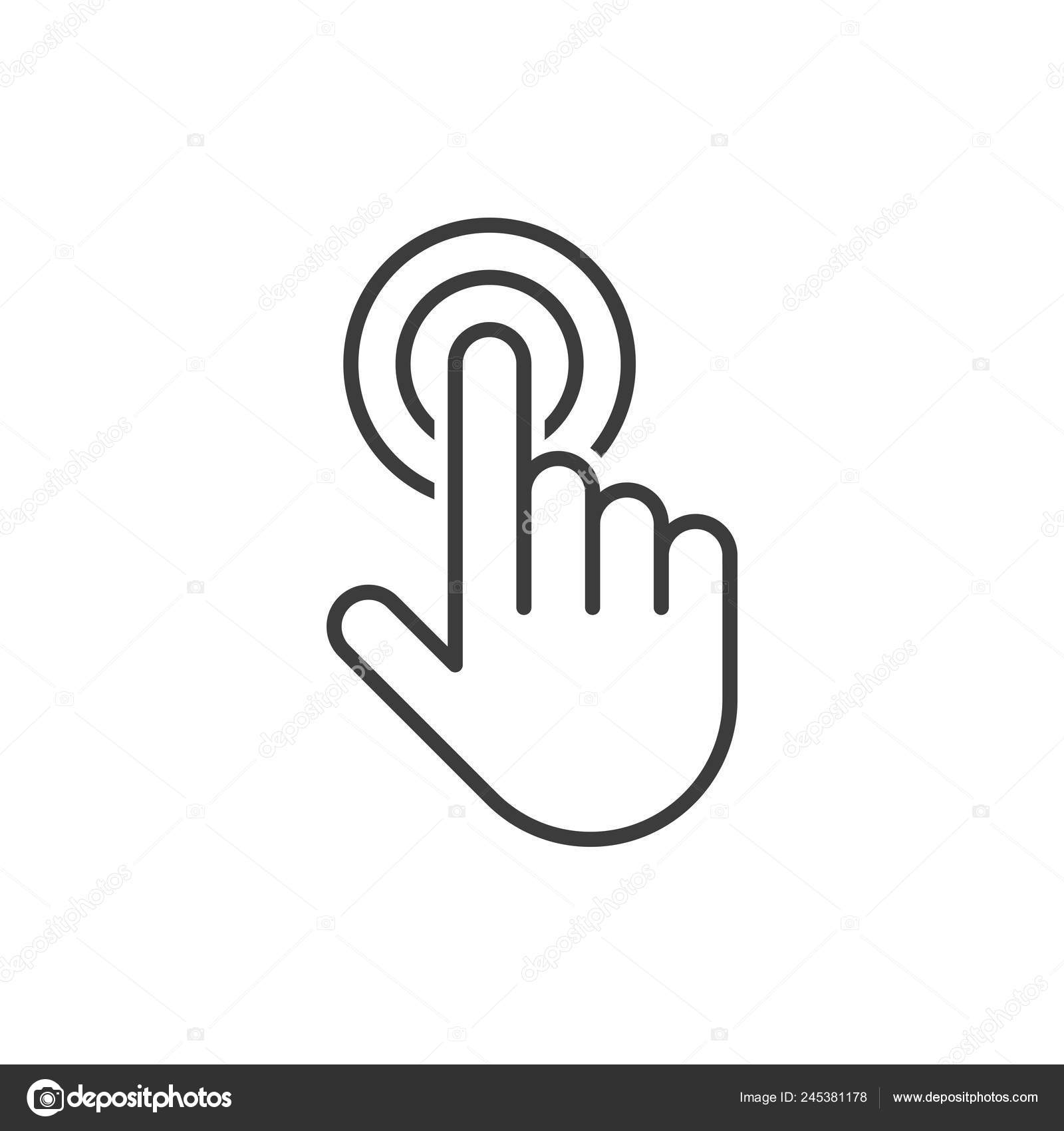 Haga Clic Mano Iconos Conjunto Ilustración Vectorial Vector de stock  #245381178 de ©Fourleaflovers, image size:1600x1700