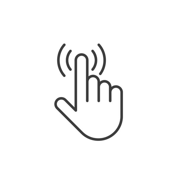 Набор значков для ручного щелчка. Векторная иллюстрация
