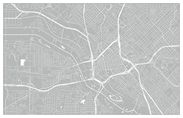 Векторная карта Далласа — стоковый вектор