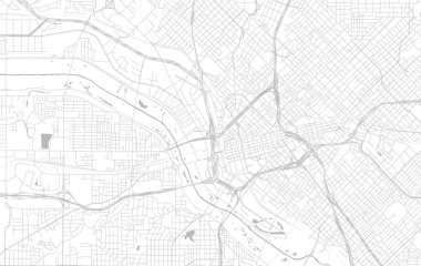 Dallas, Teksas, ABD 'nin vektör haritası