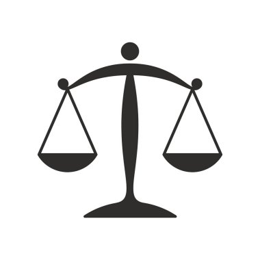 Uygulamalar ve Web siteleri için adalet düz simgesinin ölçekler