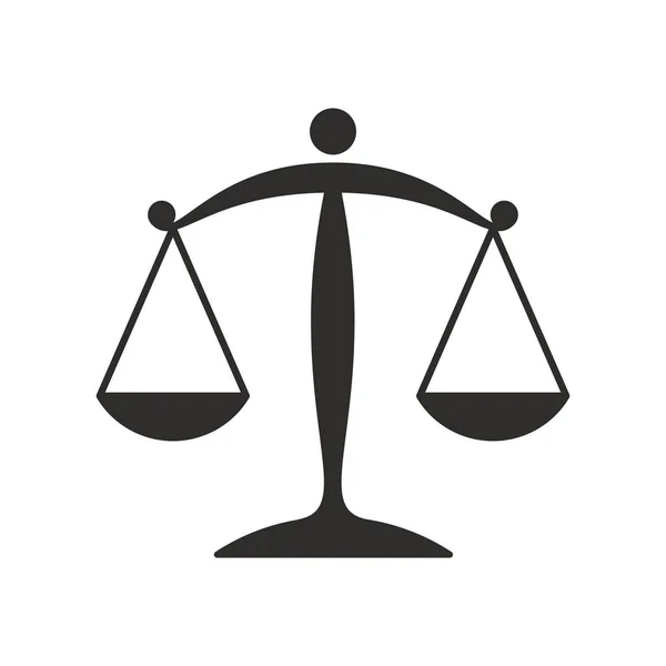 Escalas de justiça ícone plana para aplicativos e sites — Vetor de Stock