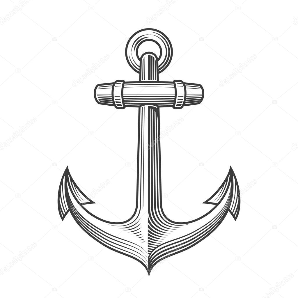 Nautical Anchor with rope