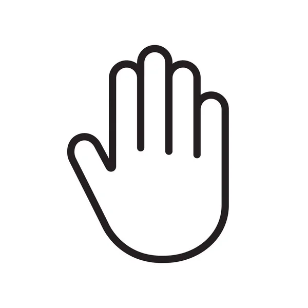 Icono de palma humana — Vector de stock