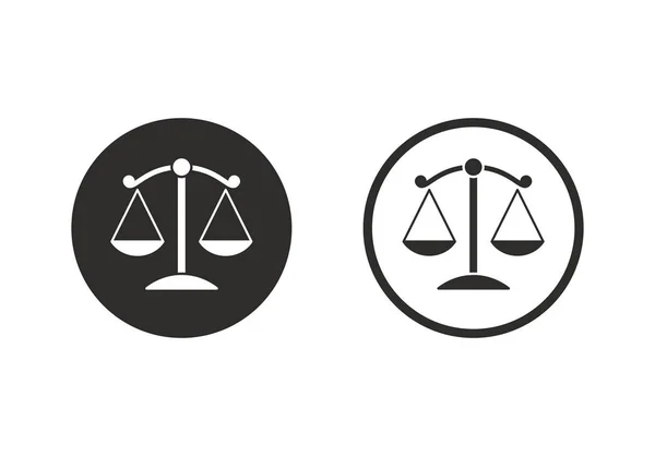 Rättvisa skalor ikonen — Stock vektor
