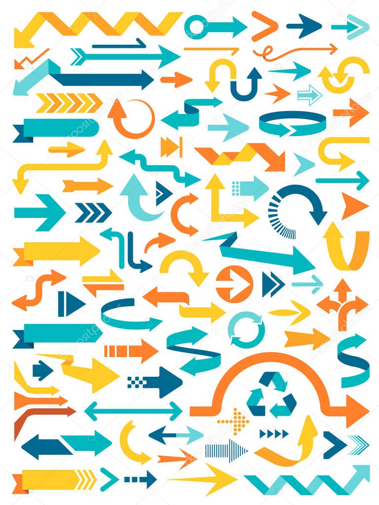 Collection of colorful Vector Arrows