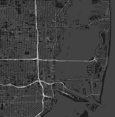 Miami, Florida, Amerika Birleşik Devletleri Americ şehir haritası
