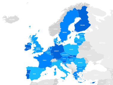 Avrupa Birliği sınırları vektör mape