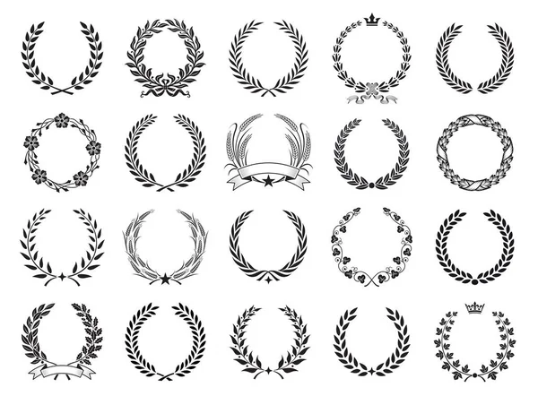 Vector lauwerkrans set — Stockvector