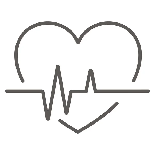 Cardiologie Wave monitor hart pictogram zwart op witte achtergrond — Stockvector