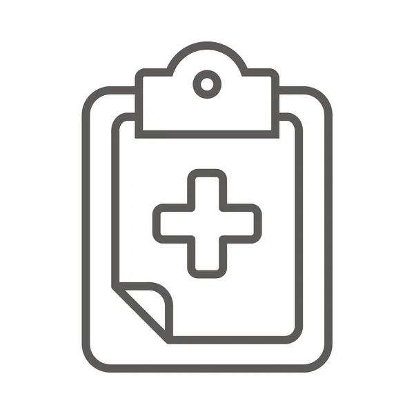 Carpeta médica - Icono de salud y atención — Vector de stock