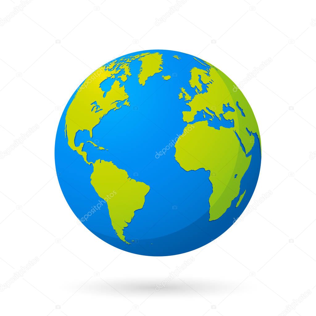 world illustration - planet earth vector graphic