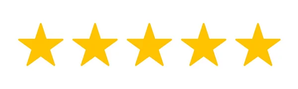 五星级客户产品评级审查平面图标的应用程序和 — 图库矢量图片