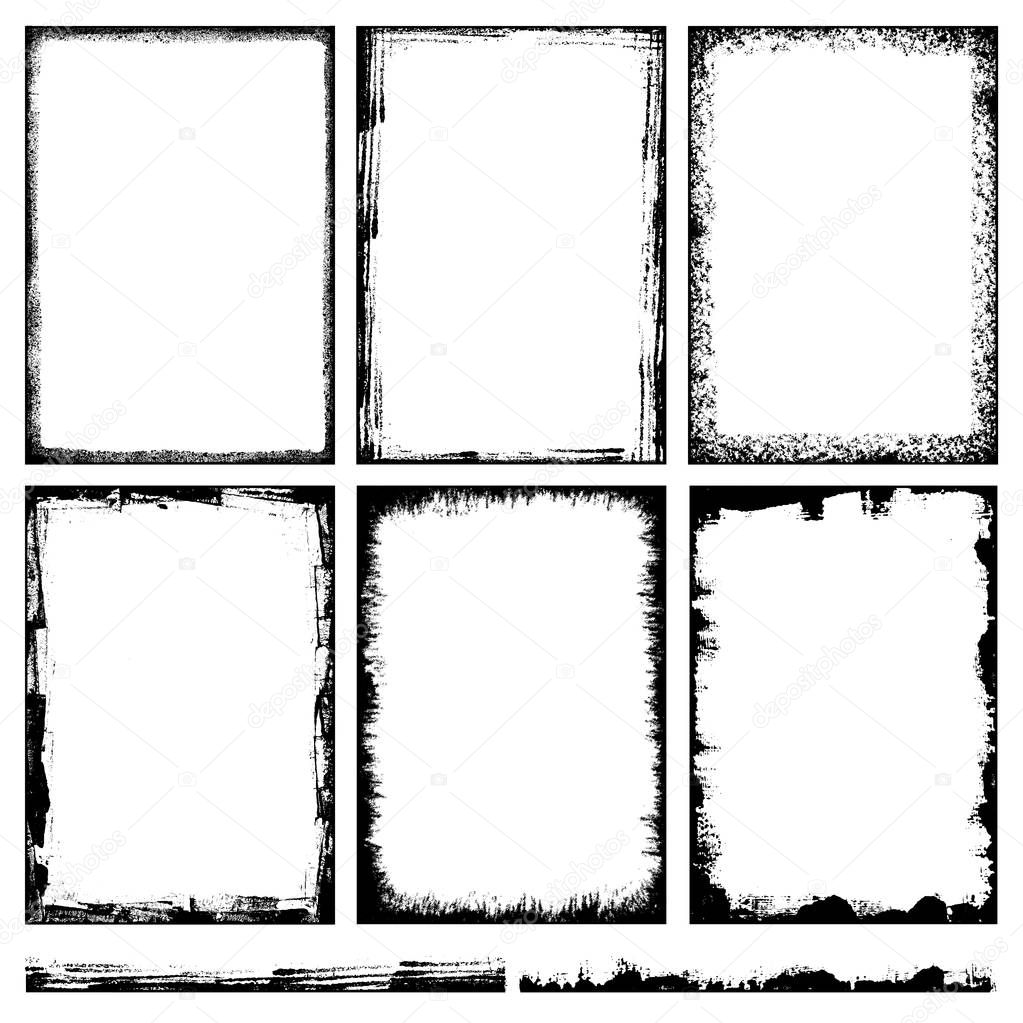 Grunge Backgrounds And Frames Vector