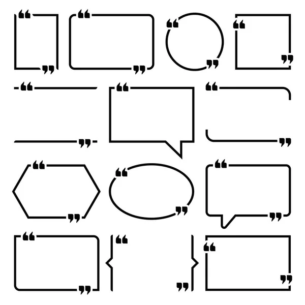 Etiquetas de vectores configuradas para cita de texto — Archivo Imágenes Vectoriales