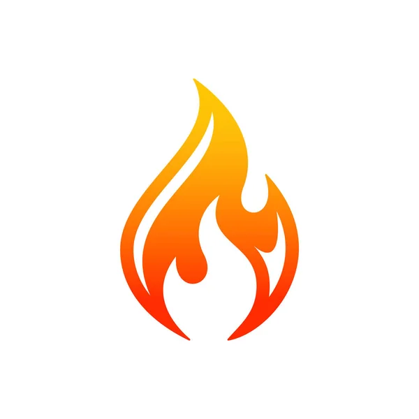 Orange Fire logo vector illustration — Stock Vector