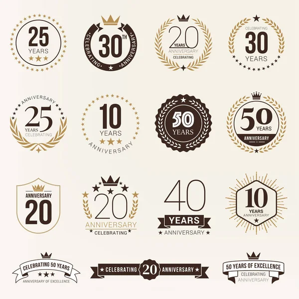 Multiple years anniversary celebration logotype. anniversaries l — Stock Vector