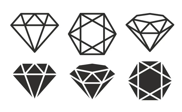 Icône vectorielle diamant Illustration set — Image vectorielle