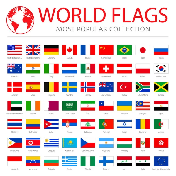 World flags vector graphics — Stock Vector