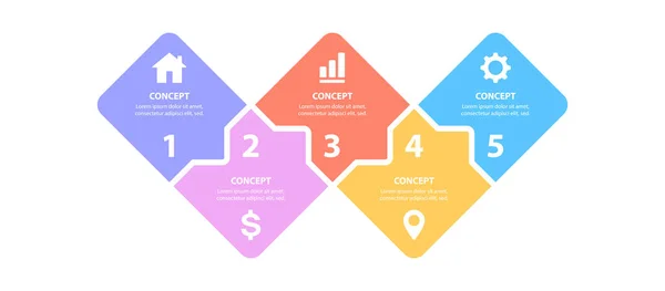 Plantilla Diseño Etiqueta Infografía Vectorial Con Diseño Formas Modernas Concepto — Vector de stock