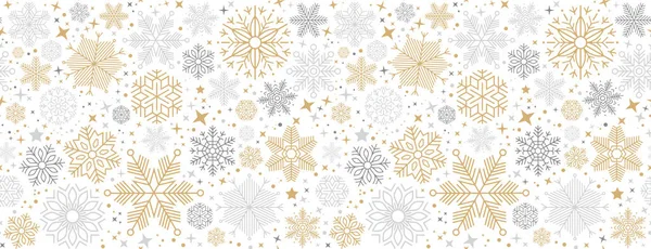Weihnachtskarte Mit Schneeflockenrand Vektor Illustration — Stockvektor