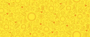 El yazısı simgeleri ve kopyasıyla pankart. Vektör