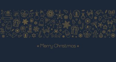Geometrik elementlerle Noel ve Yeni Yıl