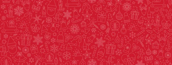아름다운 Xmas 패턴에 장식이 있습니다 크리스마스 포장지 컨셉이야 Vector — 스톡 벡터