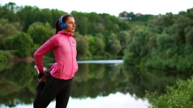 Sabah erken güneş vadede hazırlama eğitimi önce kız ısıtır