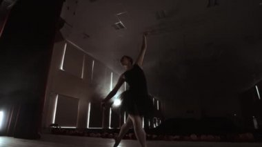 Bir Mükemmel Zarif Balerin Dans Modern Bale Of Slow Motion