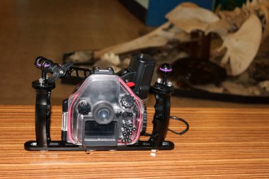 Kamera sualtı yuvarlak gövdeye sahip çalışma için deniz araştırma araçları.