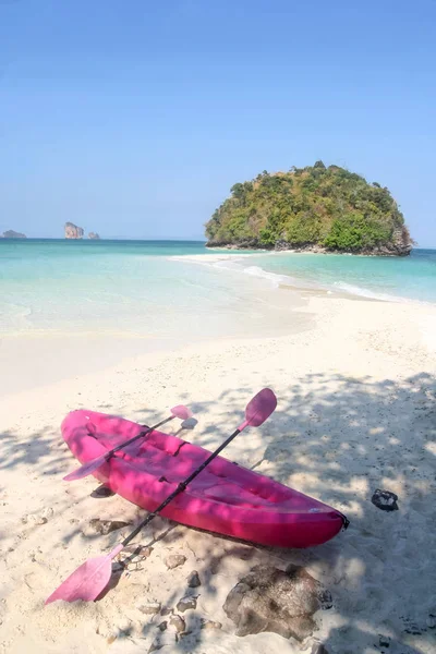 Kayaking Camping Supplies Beach Archipelago Island Thailand — Stock Photo, Image
