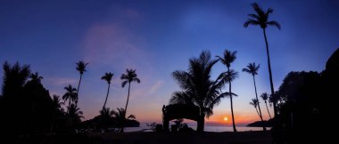 Hindistan cevizi beach gündoğumu erken sabah panoramik manzara Mu Ko Ang Thong Tayland at
