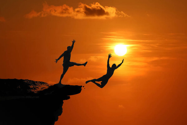 The concept of betrayal and the help of friends, Silhouette of M