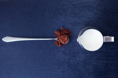 Kakao çikolata meşrubatının için malzemeler
