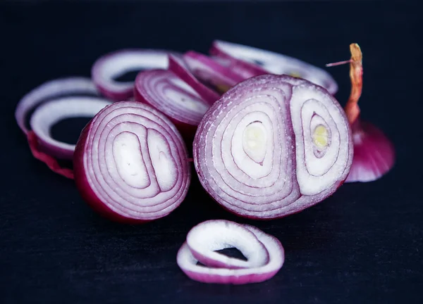 Red onion sliced horizontal