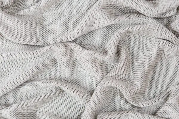 Pletený šedý textilní detail — Stock fotografie
