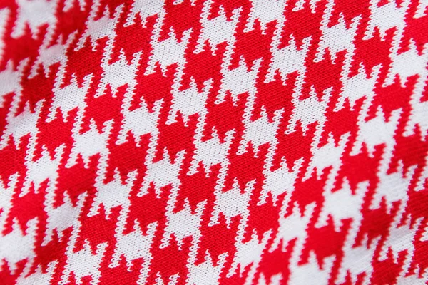 Detail barvy červené a bílé textilní vzor — Stock fotografie