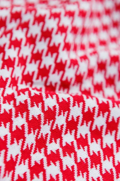 Red and white colors knitted textile pattern