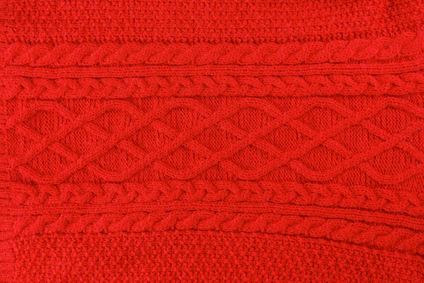 红色针织纺织为背景 — 图库照片