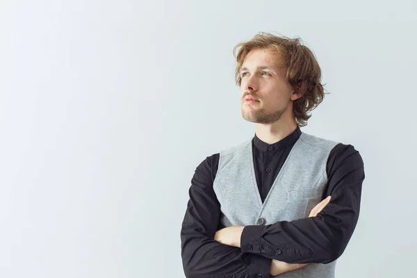 Young man with gesture of confidence — Stock Photo, Image