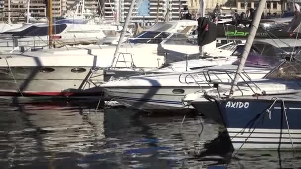 Monaco France October 2018 View Yacht Marina Monaco Azure Coast — Stock Video