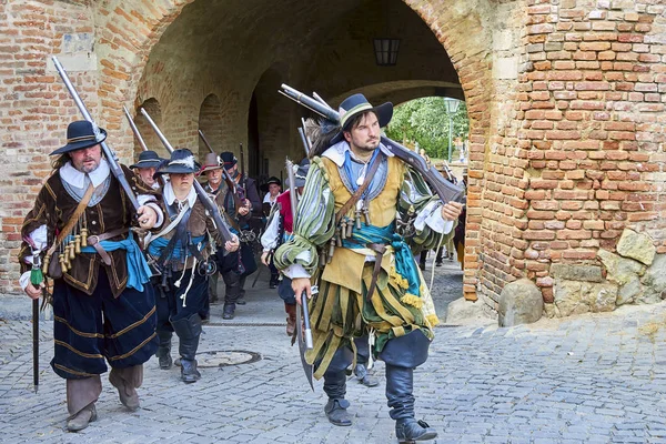 Brno Czech Republic August 2018 Historical Reenactment Day Brno Infantrymen — Stock Photo, Image